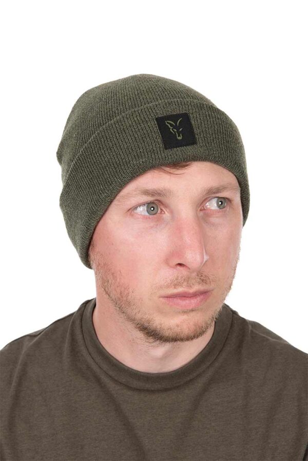 Зимна шапка Fox Collection Beanie Hat Green/Black - Image 2