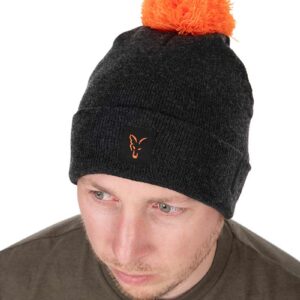 Зимна шапка Fox Collection Bobble Hat Orange/Black