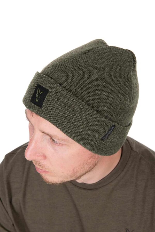 Зимна шапка Fox Collection Beanie Hat Green/Black - Image 4