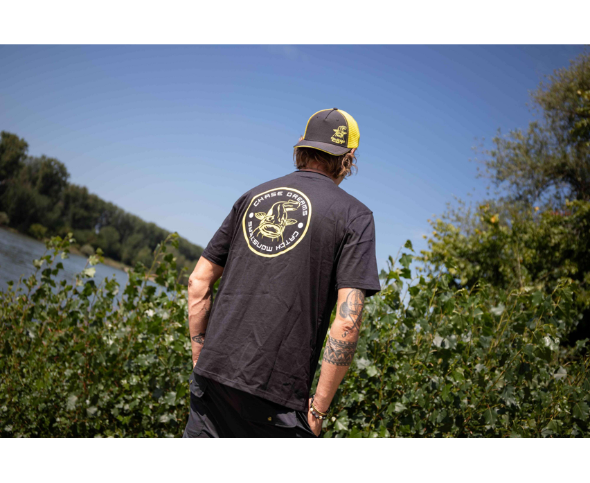 Тениска Black Cat Chase Dreams Black Tee - Image 5