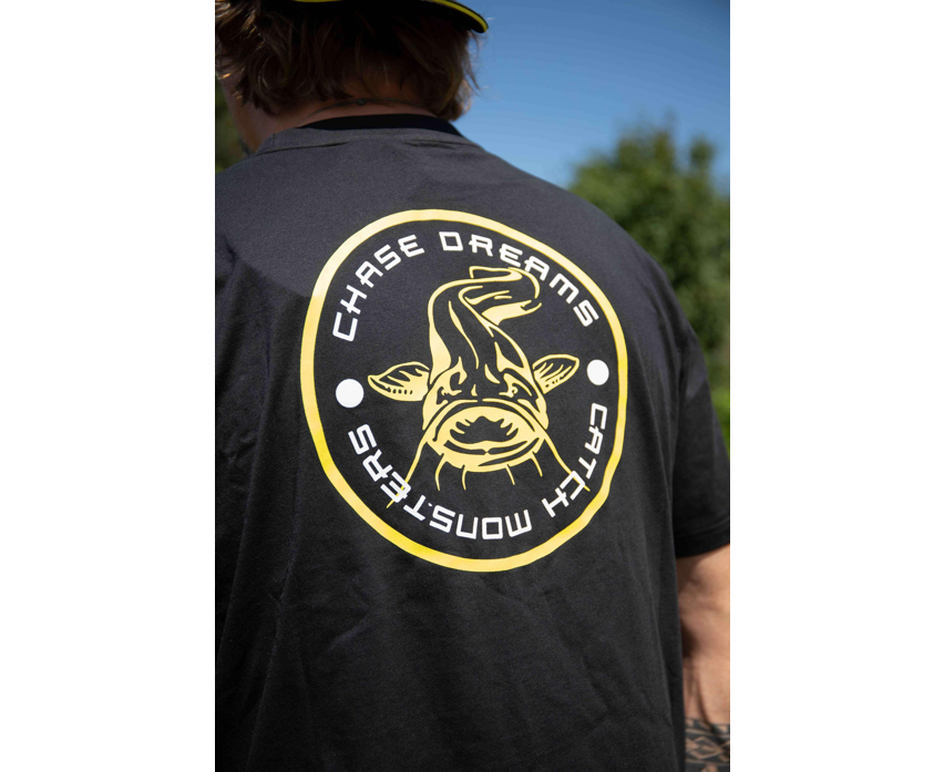 Тениска Black Cat Chase Dreams Black Tee - Image 3